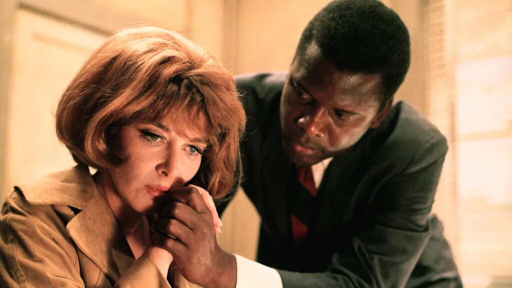 Sidney Poitier and Lee Grant in In the Heat of the Night